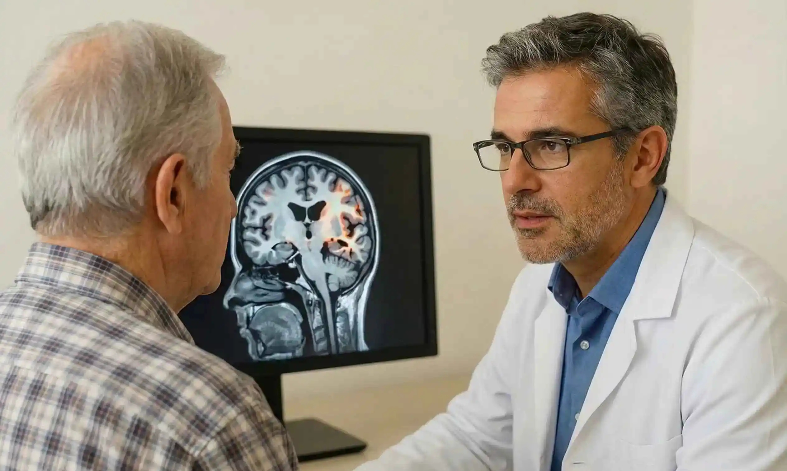 Doctor Analyzing Brain